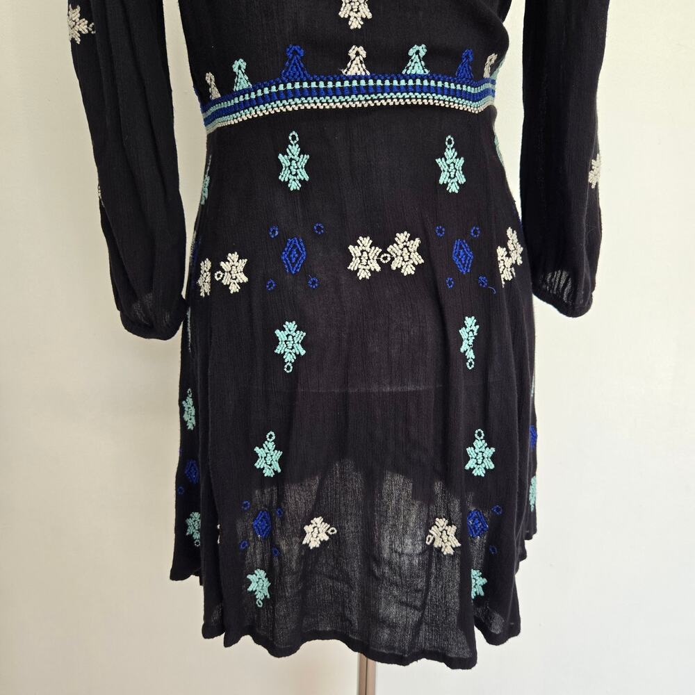 Free People Stargazer Mini Dress Embroidered Boho… - image 8